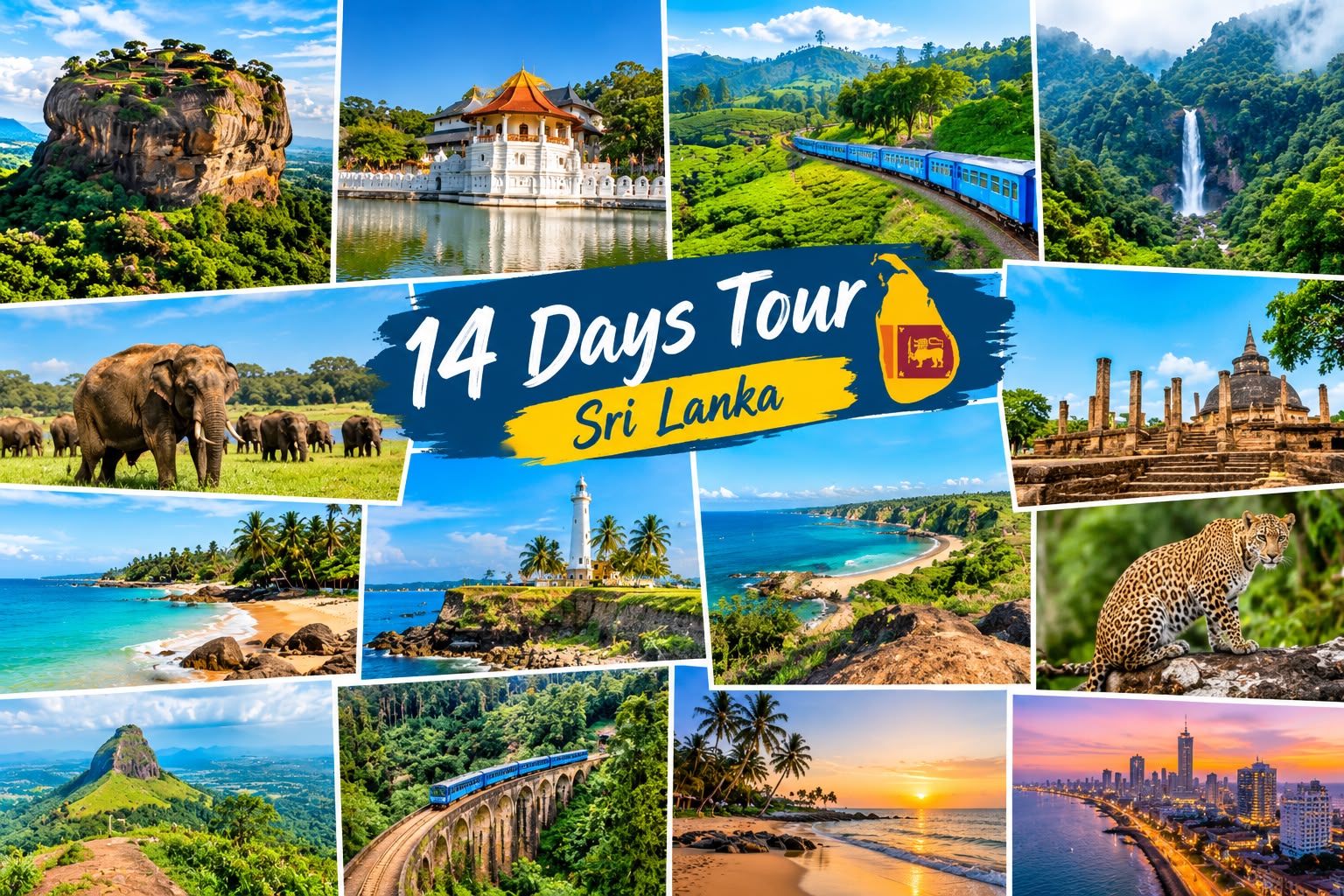 Sri Lanka 14-day tour itinerary: Sigiriya, Polonnaruwa, Kandy, Nuwara Eliya, Ella, Yala, Mirissa, Galle