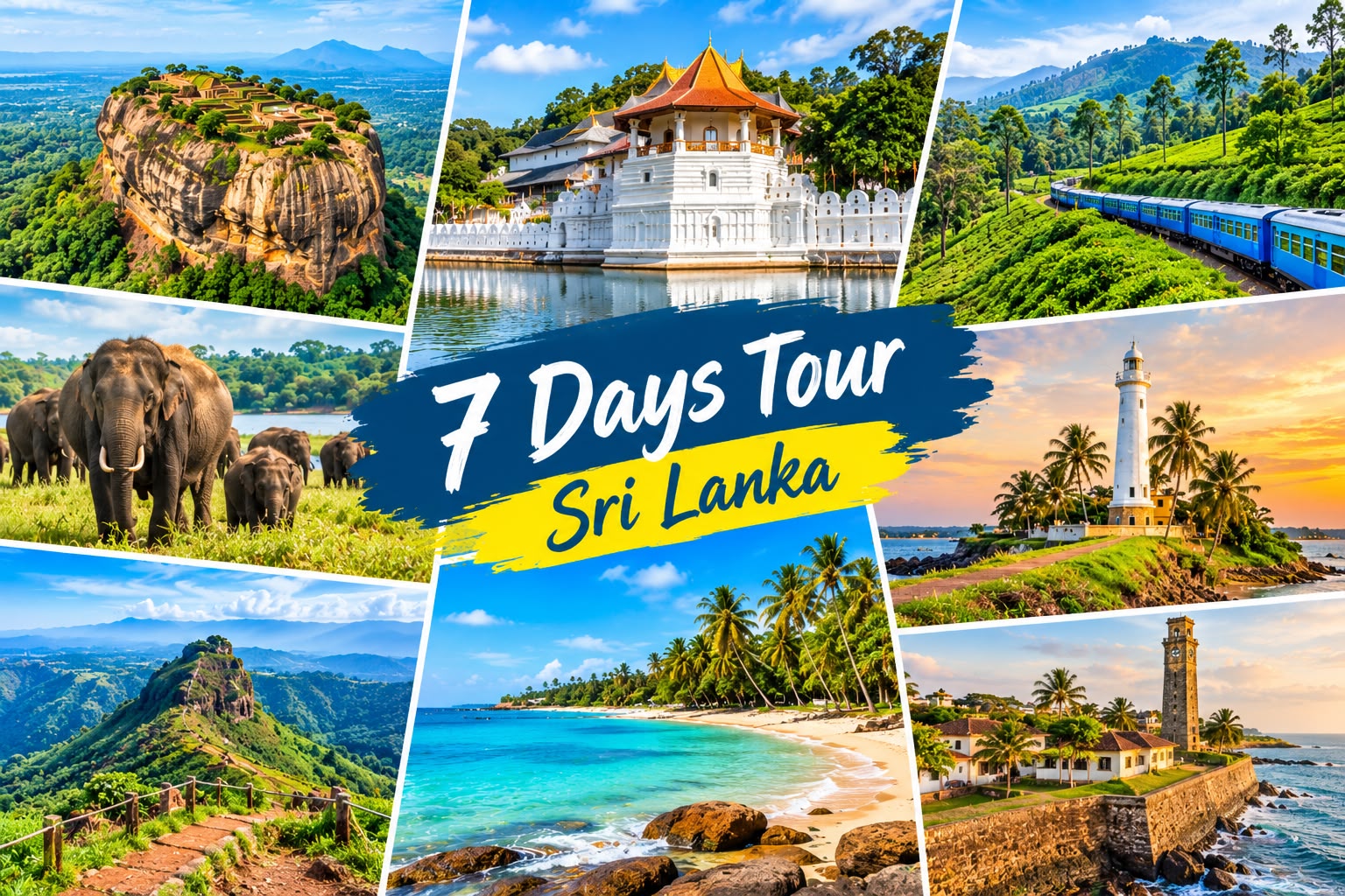 Sri Lanka 7-day tour itinerary: Sigiriya, Kandy, Ella, Yala, Galle