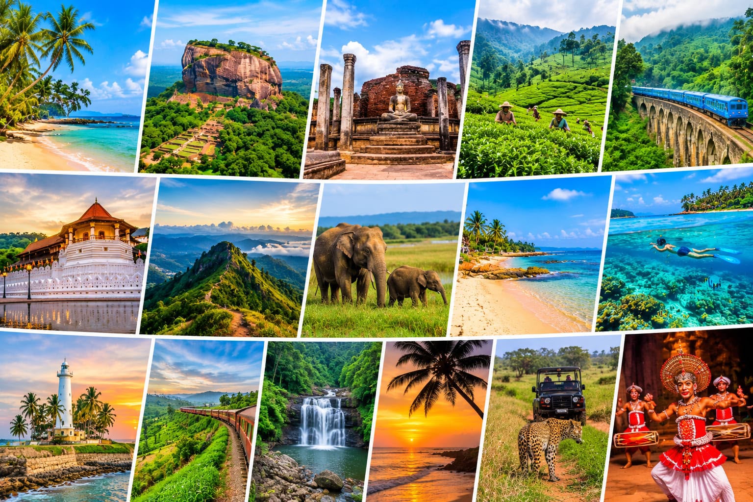 Sri Lanka 21-day tour itinerary: Colombo, Sigiriya, Polonnaruwa, Kandy, Nuwara Eliya, Ella, Yala, Mirissa, Gall